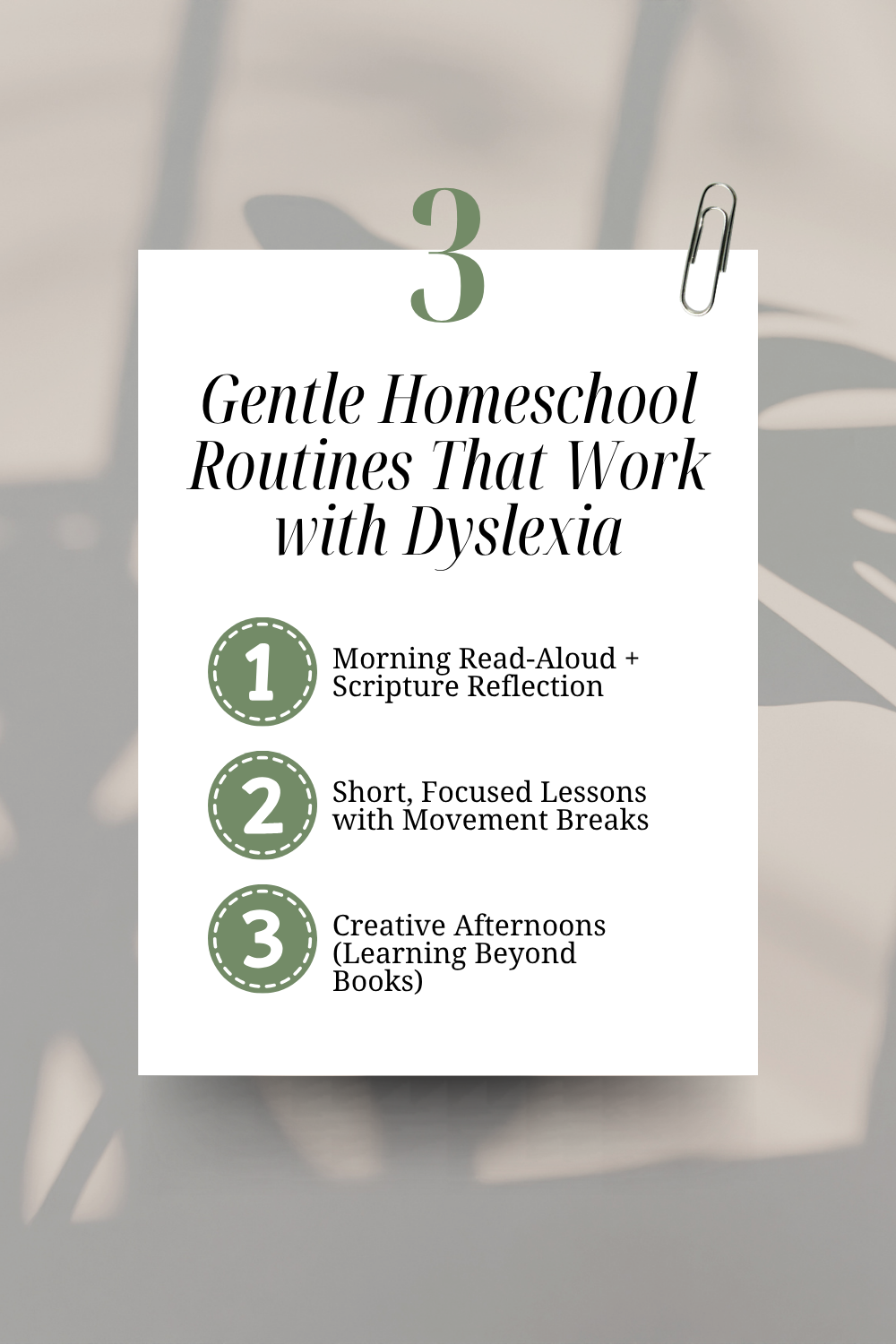 3 Gentle Homeschool Routines That Work with Dyslexia (Free Resource)
