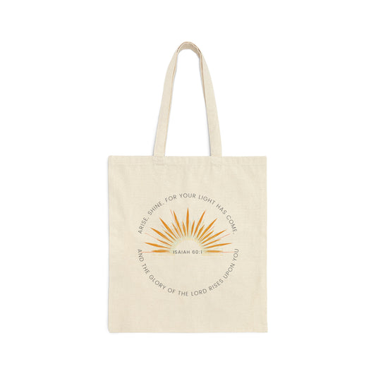 Rise and Shine, Double printed Cotton Canvas Tote Bag