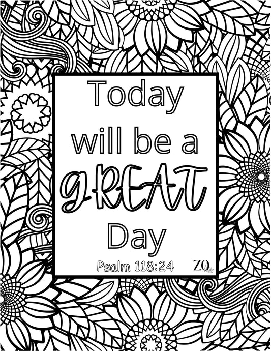 Coloring Page Psalm 118:24